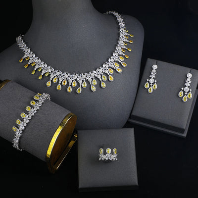 Luxury Cubic Zirconia 4-piece Necklace Sets