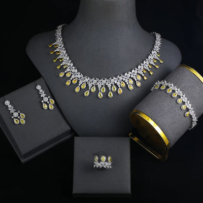 Luxury Cubic Zirconia 4-piece Necklace Sets