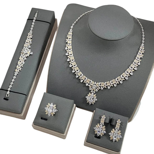 Trendy Necklace Sets for Women Cubic Zirconia