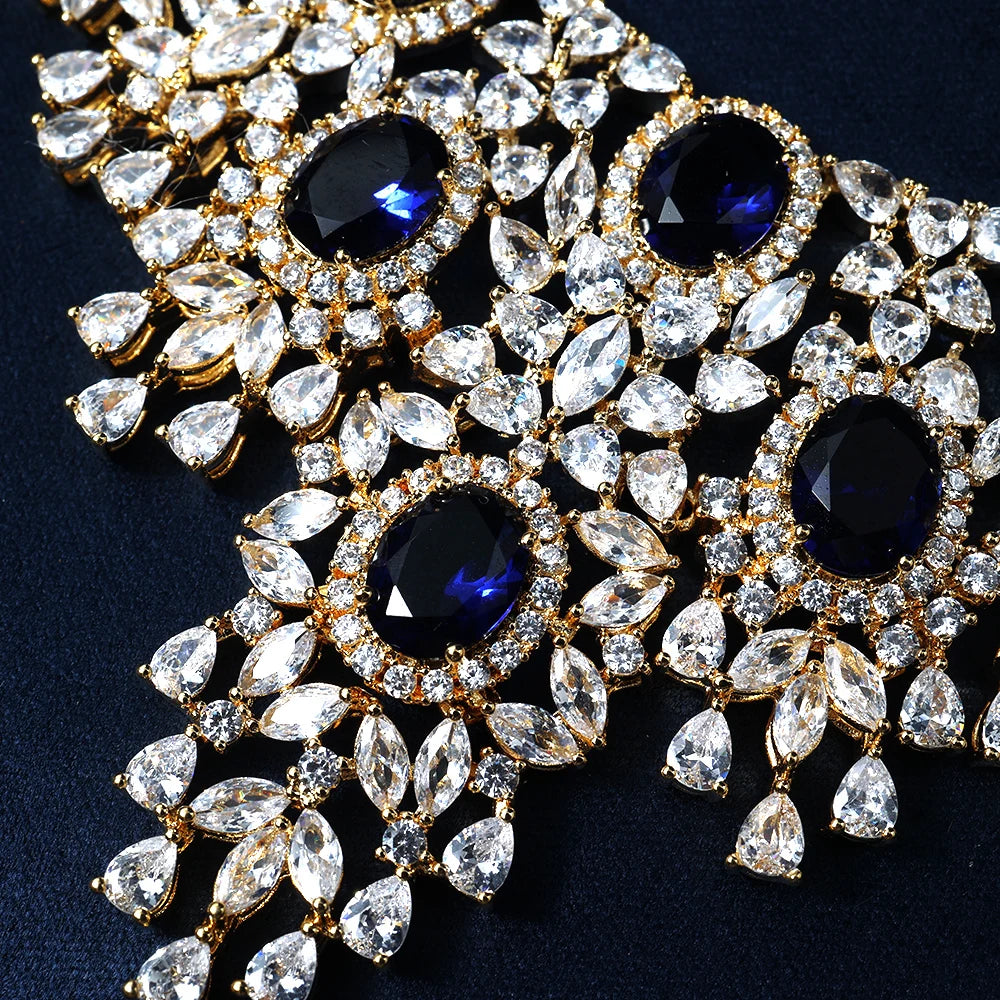 Colorful Zircon Bridal Necklace Set