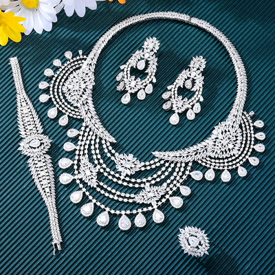#LuxuryJewelry #BridalJewelry #CubicZirconia #HighQualityJewelry #RainbowFireworks #18KGoldPlated #FashionJewelry #WeddingJewelry #AnniversaryGift #PartyJewelry