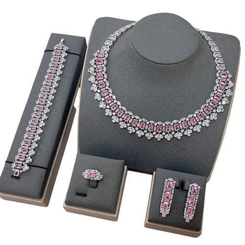 Luxury Women’s CZ Bridal Necklace Set