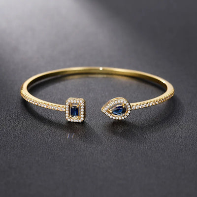 Luxury Cubic Zirconia Cuff Bracelet Bangle