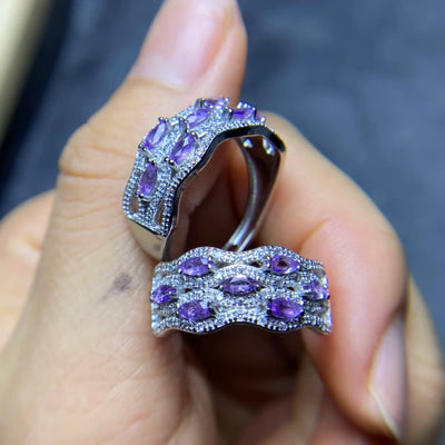 Healing crystal jewelry - Amethyst Ring