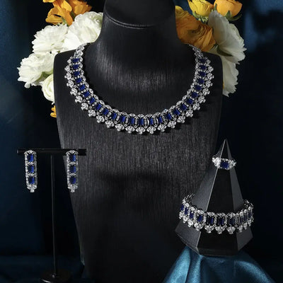 Luxury Women’s CZ Bridal Necklace Set